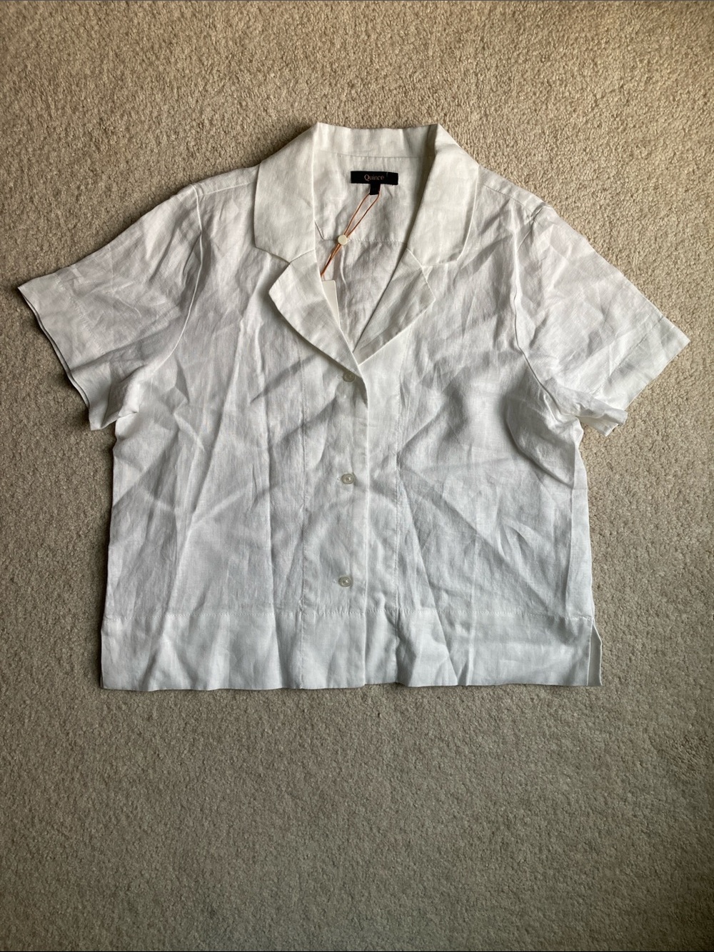 Quince 100% European linen short sleeve shirt